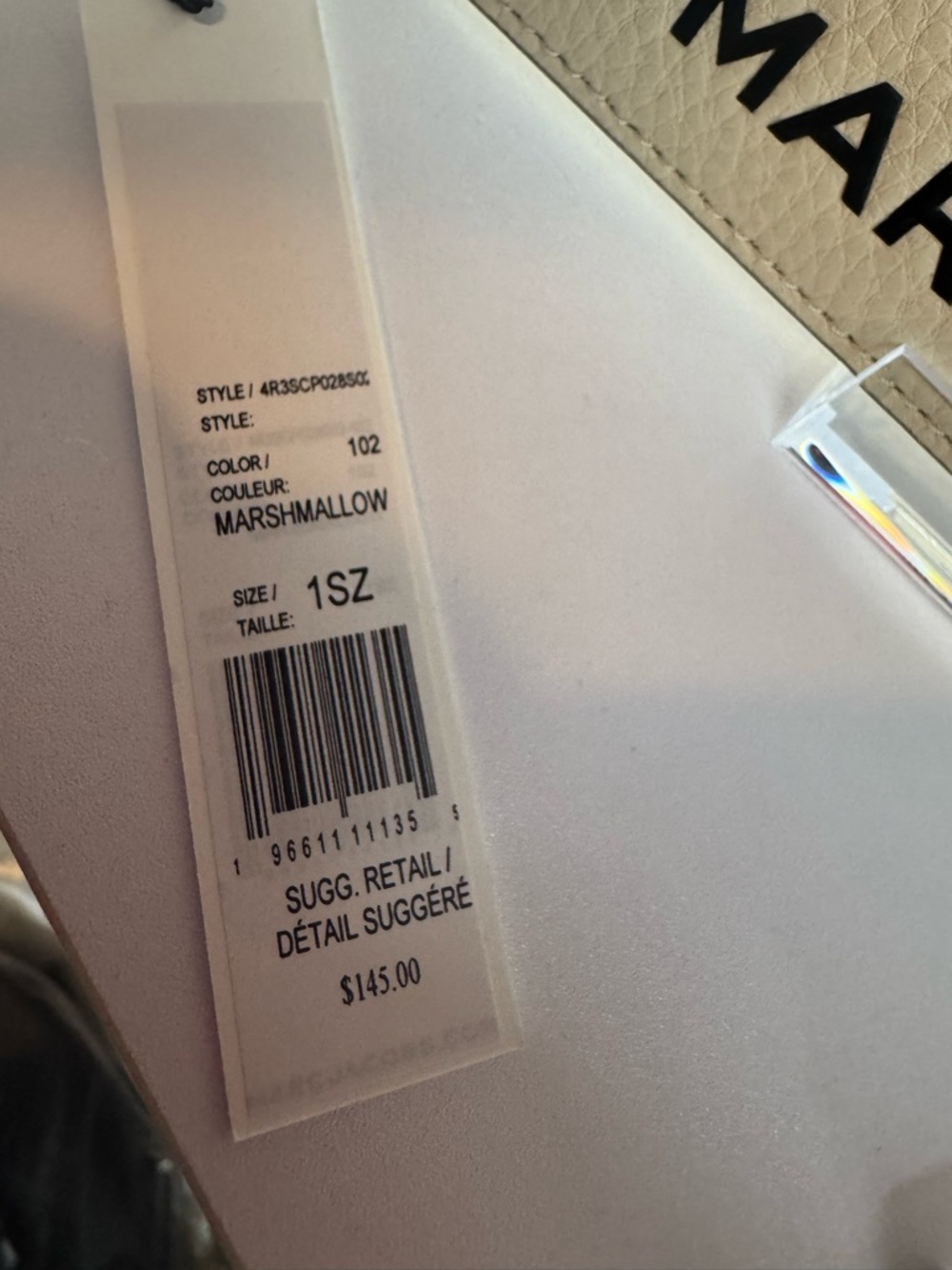 Marc Jacobs Zip Wristlet w/ Pebbled Leather BUYERS CHOICE Marshmallow or Black - Picture 3 of 5